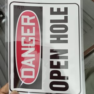A4 Safety sign in plastic coating